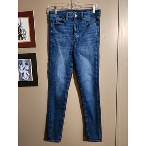 American Eagle Super Hi-Rise Jegging Next Level Stretch 4 Regular Blue